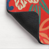 Tapis De Souris Kimono japonais hawaïen rouge : Vintage floral (Coin)