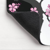 Tapis De Souris Kimono japonais Sakura noir et blanc (Coin)