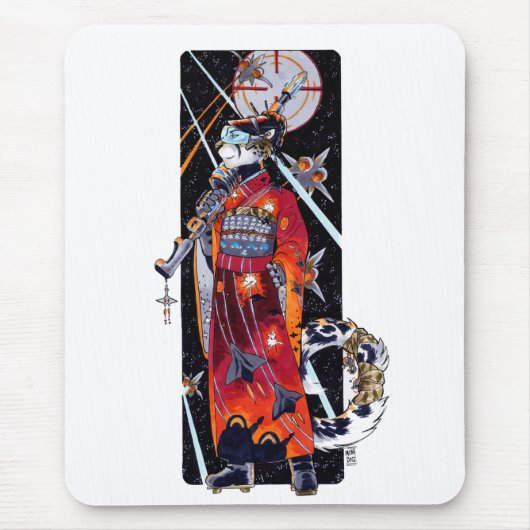 Tapis De Souris Kimono marin Jaguar Mousepad de l'espace (Devant)