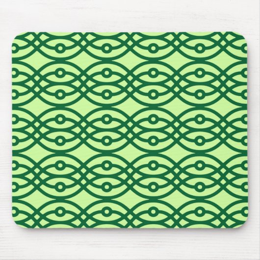 Tapis De Souris Kimono, vert clair et vert foncé (Devant)