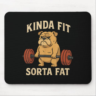 Tapis De Souris Kinda Fit Sorta Grote Gym Amusante Rétro Mette Bul