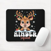 Tapis De Souris Kinder Squad Reindeer Christmas Lights Cute Winter (Avec souris)