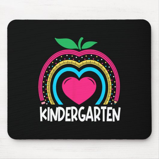 Tapis De Souris Kindergarten Boho Rainbow enseignant équipe Kinder (Devant)