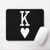 Tapis De Souris King Of Hearts Queen Of Hearts Couples Matching Me (Avec souris)
