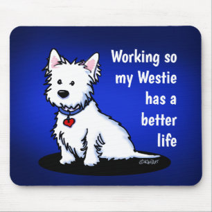 Tapis De Souris KiniArt Westie Parent Souris Pad