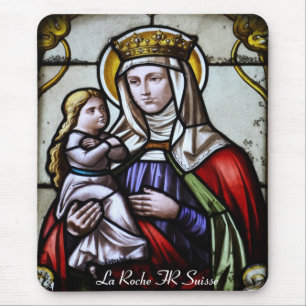 Tapis De Souris Kirchenfenster La Roche FR Suisse Mousepad