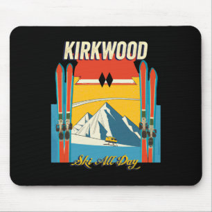 Tapis De Souris Kirkwood California Ski Toute la journée - Retro V
