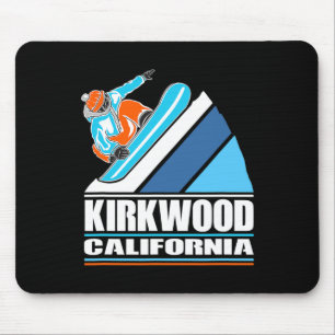 Tapis De Souris Kirkwood Californie - Snowboardeur Vintage