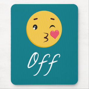Tapis De Souris Kiss Off Emoji Funny Trendy Populaire Cute