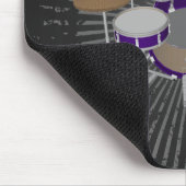 Tapis De Souris Kit de tambour 5 pièces - Finition violette - Mous (Coin)