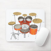 Tapis De Souris Kit orange de tambour : (Avec souris)