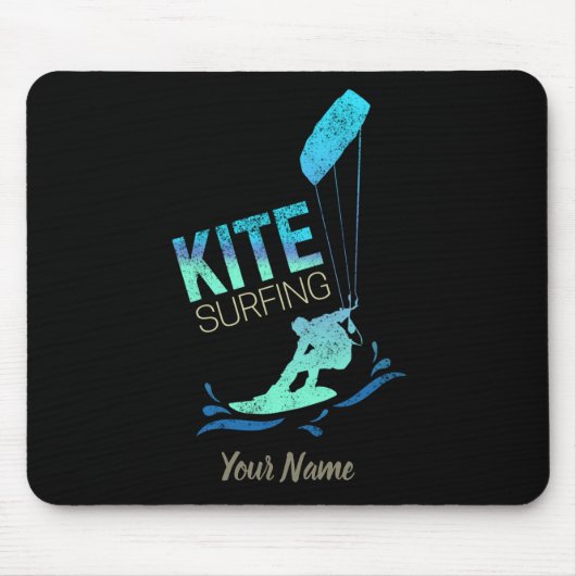 Tapis De Souris Kitesurf Vintage Kiteboarder Kite Surf (Devant)