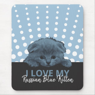 Tapis De Souris Kitten bleu russe