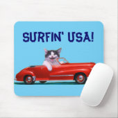 Tapis De Souris Kitten dans une convertible rouge (Avec souris)