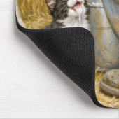 Tapis De Souris Kitten Drinking Cow Milk (Coin)