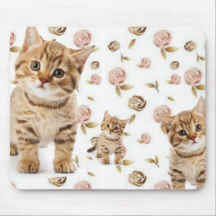 Tapis De Souris Kitten Floral Pad Souris !