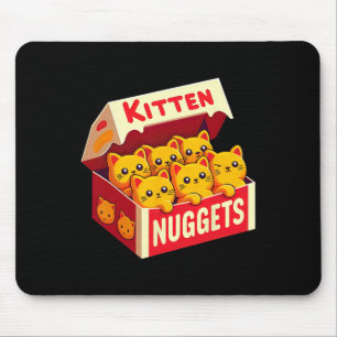Tapis De Souris Kitten Nuggets Alimentation Pun Amoureux des chats