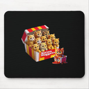 Tapis De Souris Kitten Nuggets Amoureux des chats Cadeau Alimentat