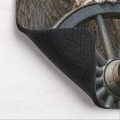 Tapis De Souris Kitten On an Old Wagon Wheel  (Coin)