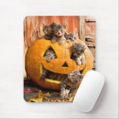 Tapis De Souris Kittens in Jack-o-Lantern (Avec souris)