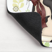 Tapis De Souris Kitty Chat avec Fleurs Photo (Coin)