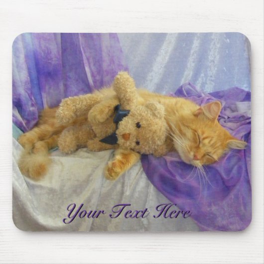 Tapis De Souris Kitty faisant une sieste Mousepad (Devant)