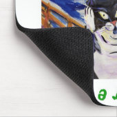 Tapis De Souris Kitty hurle avec cri Texte Mousepad (Coin)