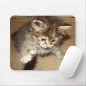 Tapis De Souris Kitty maniant la batte à la souris (Avec souris)