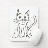 Tapis De Souris Kitty Mousepad peint (Avec souris)