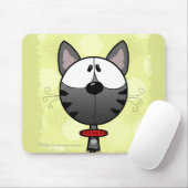 Tapis De Souris Kitty rayé gris (Avec souris)