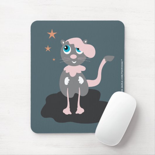 Tapis De Souris Kitty rose (Avec souris)