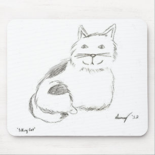 Tapis De Souris Kitty Sketch Mousepad