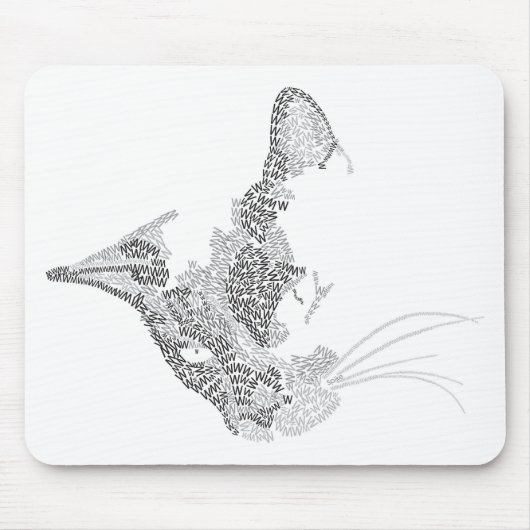 Tapis De Souris Kitty typographique (Devant)