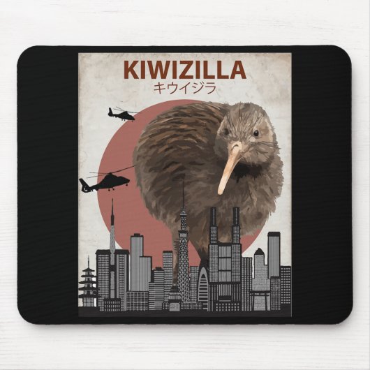 Tapis De Souris Kiwizilla Funny Kiwi New Zealand Bird Lovers Gift  (Devant)