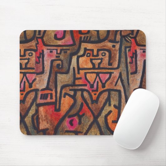 Tapis De Souris Klee Expressionniste Forêt Abstraite Art Moderne (Avec souris)