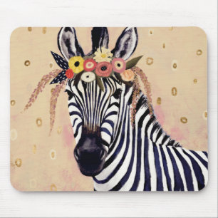 Tapis De Souris Klimt Zebra   Orné De Fleurs