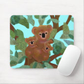 Tapis De Souris Koala dans l'eucalyptus Mousepad (Avec souris)