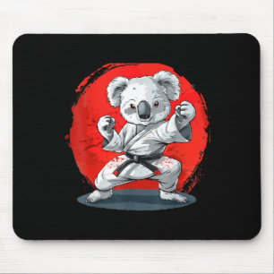 Tapis De Souris Koala de kickboxing Taekwondo Karaté MMA Drôle