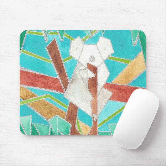 Tapis De Souris Koala in Tree Original Abstract Art (Avec souris)