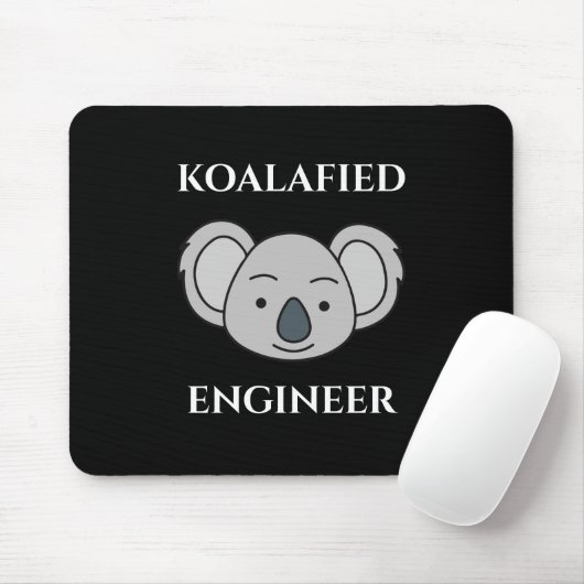 Tapis De Souris Koalafied Engineer Cute Koala Funny Job Pun (Avec souris)