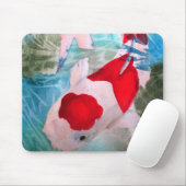 Tapis De Souris Kohaku Koi 2 Art de poissons à l'aquarelle japonai (Avec souris)