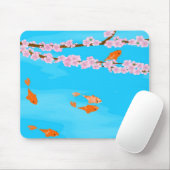 Tapis De Souris Koi et Sakura Mousepad (Avec souris)
