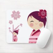 Tapis De Souris Kokeshi Sakura Mousepad (Avec souris)