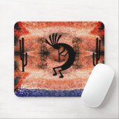 Tapis De Souris Kokopelli Sunset Mosaic Sud-Ouest du désert (Avec souris)