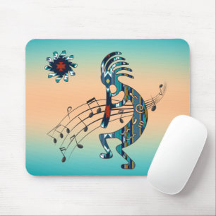 Tapis de souris Kokopelli Turquoise