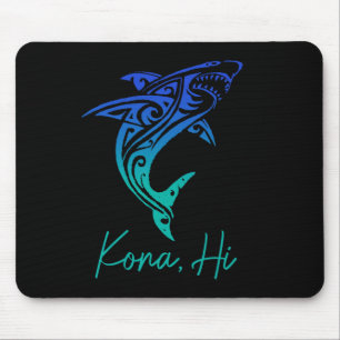 Tapis De Souris Kona Hawaï Requin Plongée Pêche Surf Surfeur Hawaï