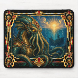 Tapis De Souris Kraken, Art Déco Mythique