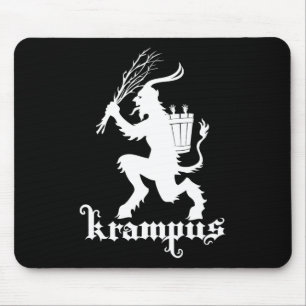 Tapis De Souris Krampus de Noël Épouvantail Xmas Horreur Occulte F
