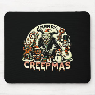 Tapis De Souris Krampus Joyeux Creepmas Noël 30’s Rétro Dessin Ani
