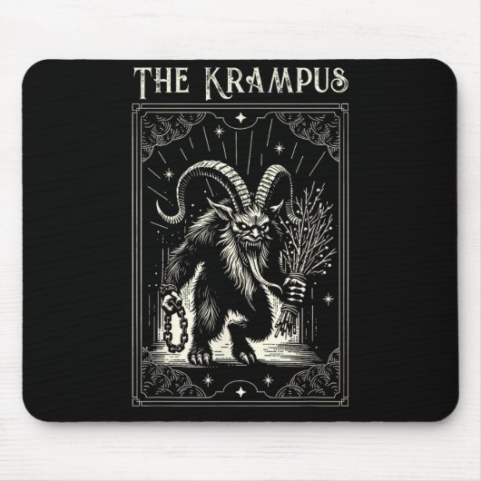 Tapis De Souris Krampus Tarot Card Design Christmas Season Evil Pa (Devant)